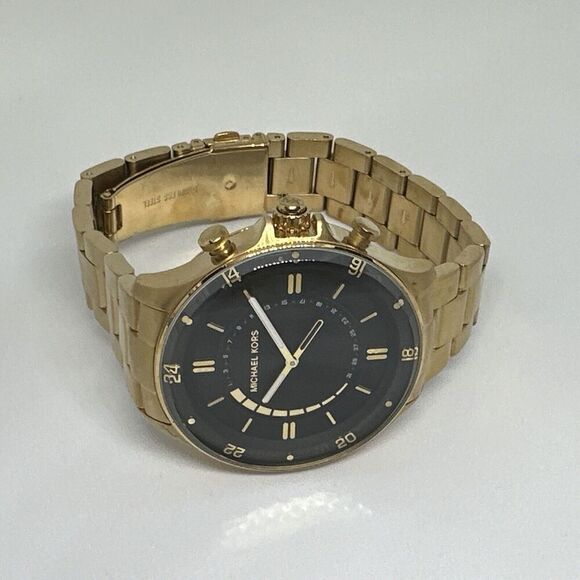 Michael Kors MKT4014 Men's Gold Stainless Steel Analog Dial Quartz Watch HME57 - Picture 7 of 11